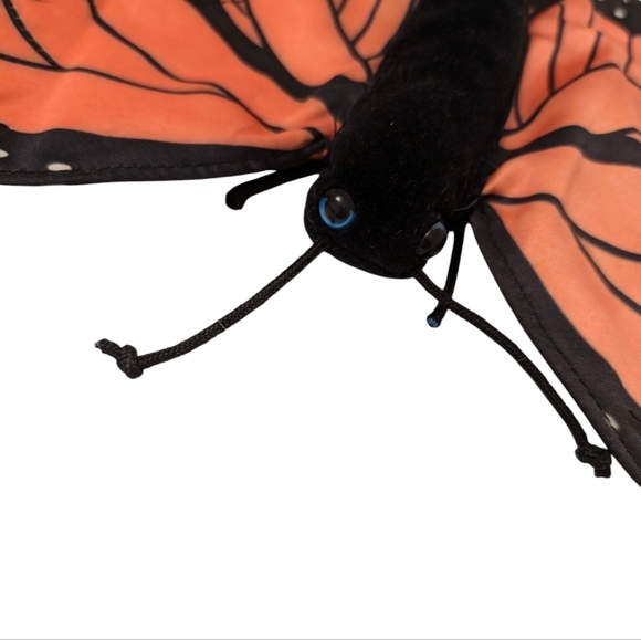 BUTTERfly Puppet Satin Velvet Monarch Flyer 15x10 Orange Black Toy - Picture 5 of 8